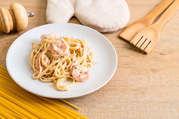 fettuccini aux crevettes