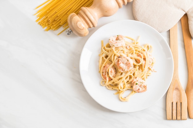 fettuccini aux crevettes