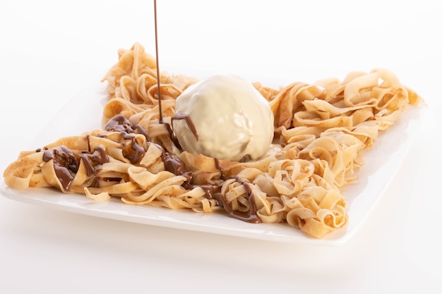 fettucine crêpe chocolat nourriture