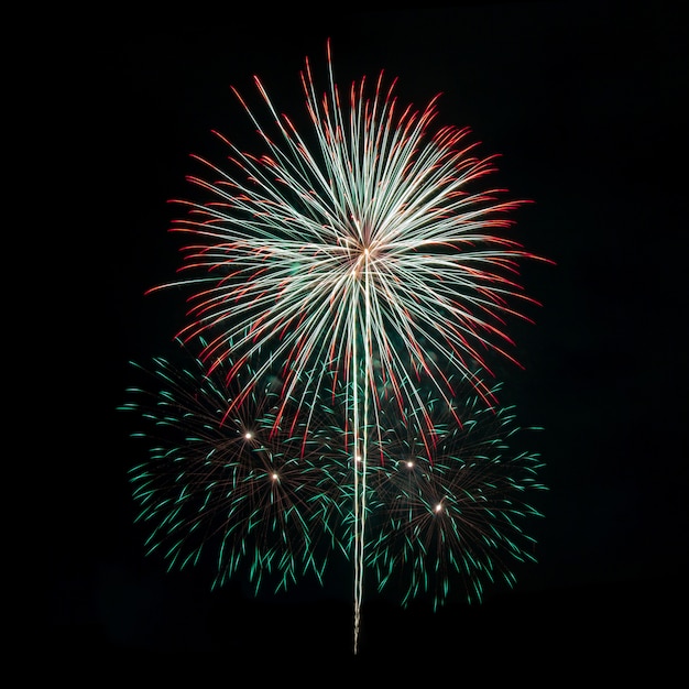 Feu d&#39;artifice dans le ciel noir