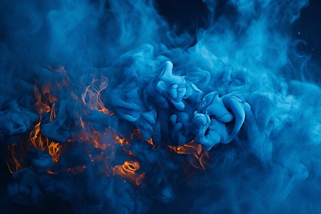 Le feu bleu brûlant