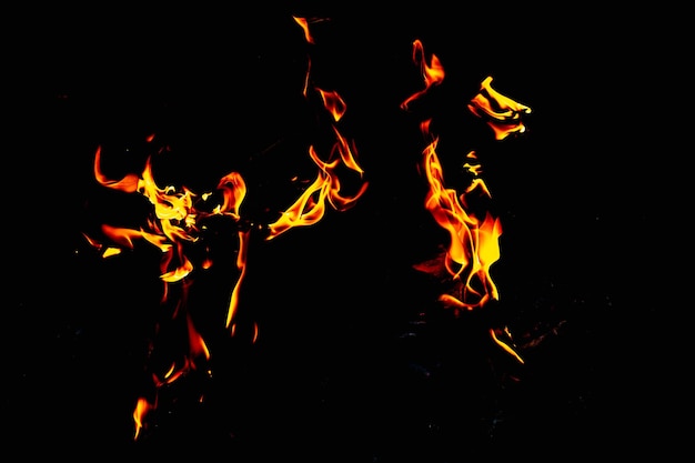 Feu de camp chaud et lumineux par une sombre nuit du sud une halte de voyageurs barbecue