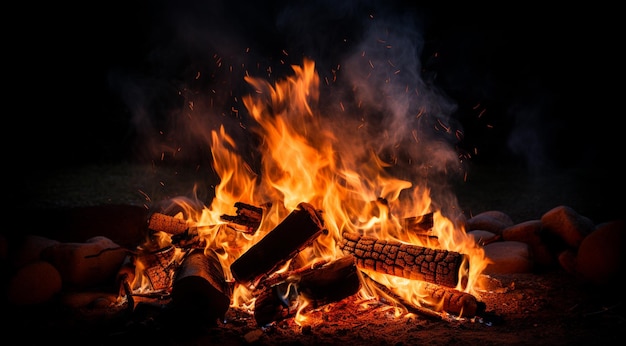 feu de camp générateur IA