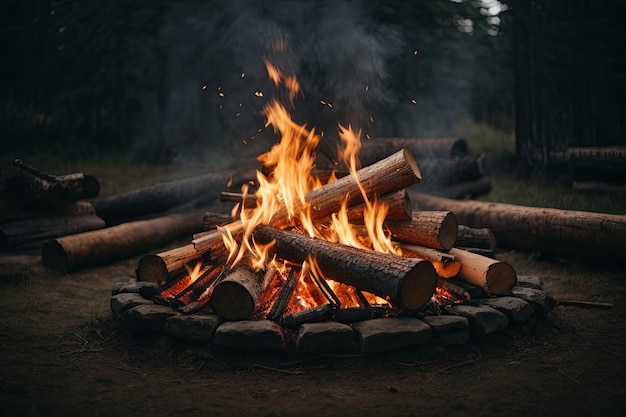 feu de camp sans arrière-plan