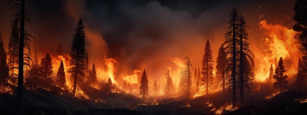 Feu dans les bois