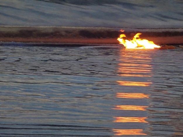 feu dans l'eau