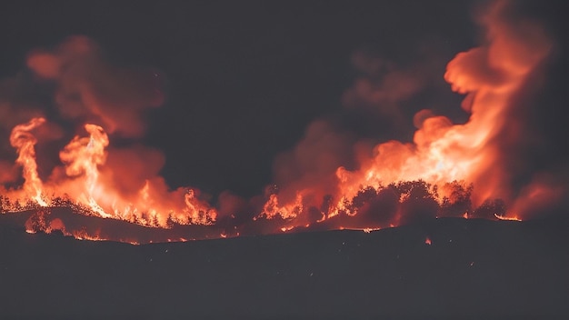 feu dans une forêt