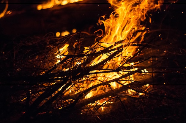 Feu dans la nuit