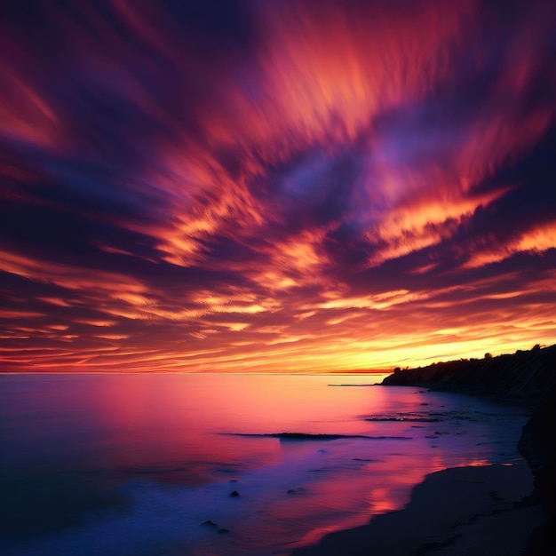 Le feu du ciel du parc d'État de Crystal Cove