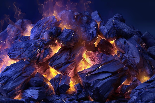 feu de joie sur un feu de camp