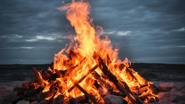 Un feu de joie parfait pour les fonds d'écran et les arrière-plans