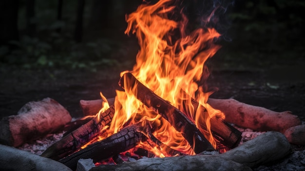 Un feu de joie parfait pour les fonds d'écran et les arrière-plans