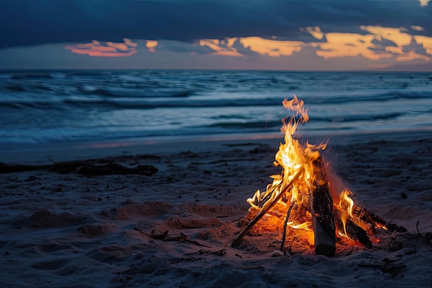 Feu de joie sur la plage