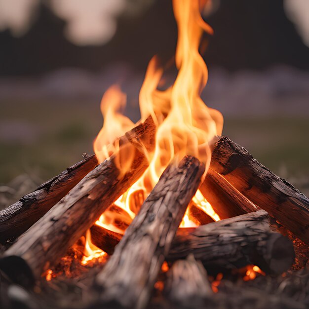 Photo un feu avec les mots feu dessus