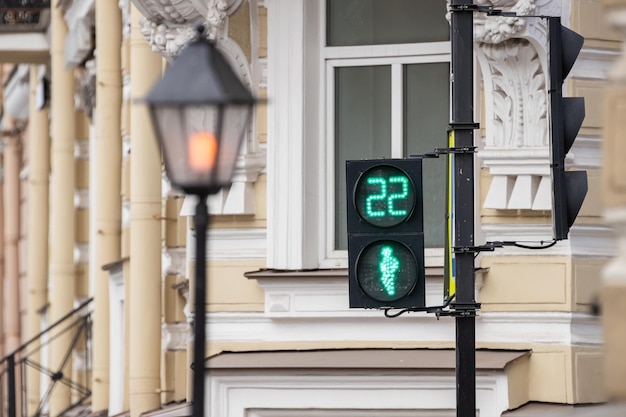 Feu de signalisation pour piétons signal vert