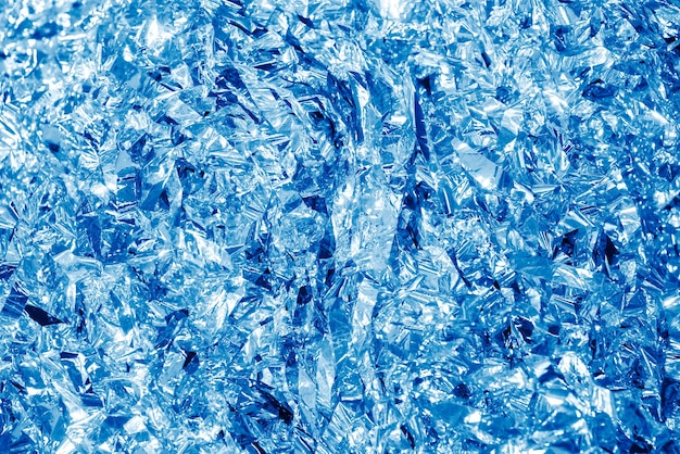 Feuille bleue froissée