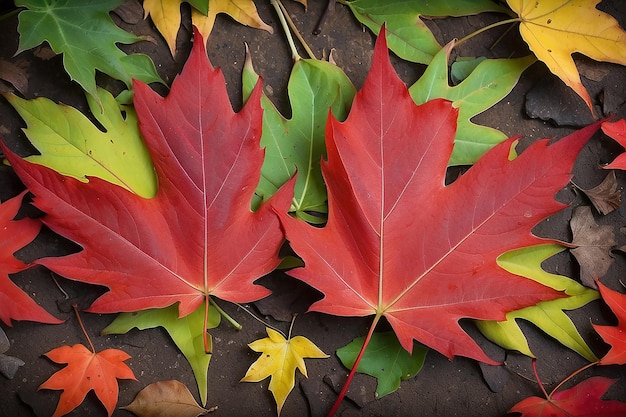 La feuille d'érable rouge colorée de l'automne