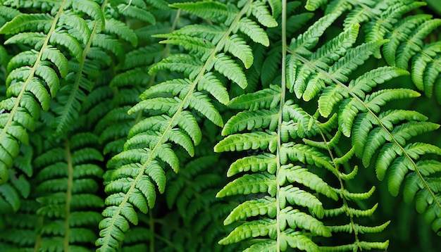 Feuille de fougère verte en fond naturel