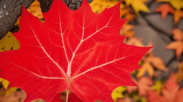 Photo feuille de mafil de saison