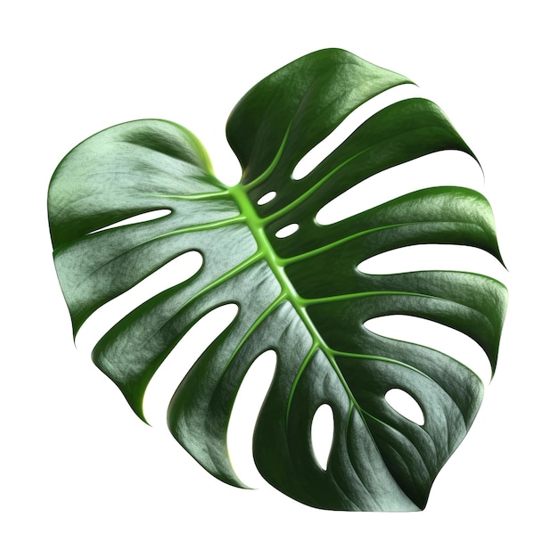 Feuille de Monstera fond isolé transparent AI