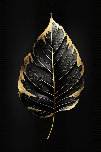 Une feuille d'or avec le mot forêt dessus