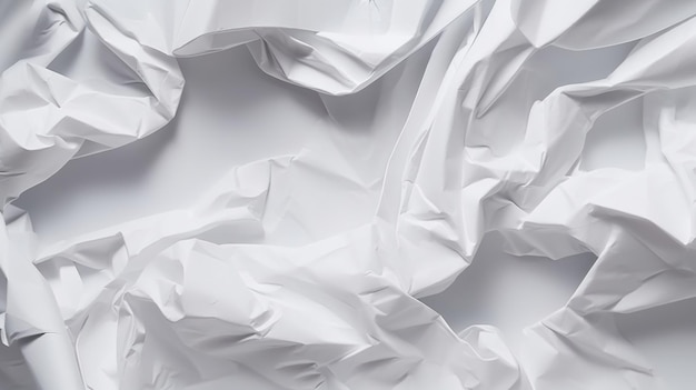 Une feuille de papier blanche est enroulée et recouverte de papier blanc.