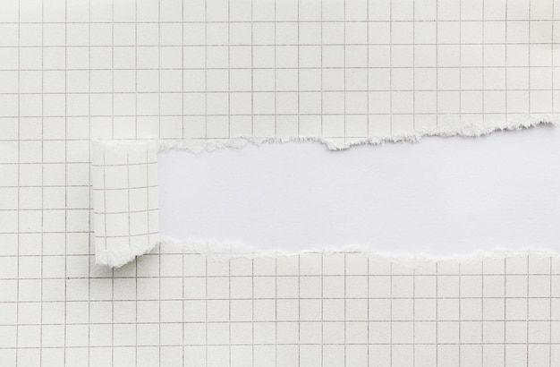 feuille de papier déchirée dans une cellule avec une boucle