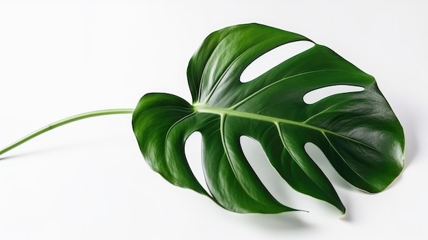 Une feuille d'une plante appelée le monstera.