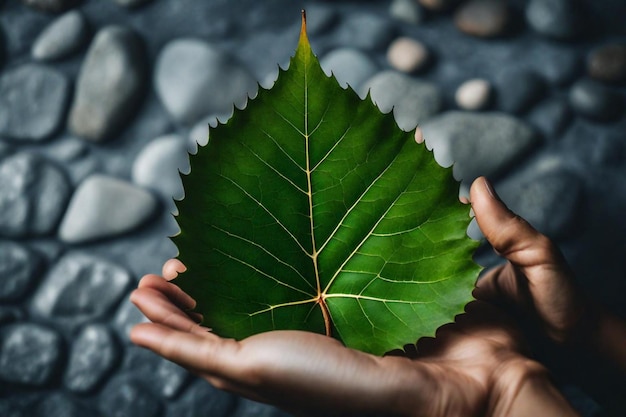 une feuille qui a une feuille dessus