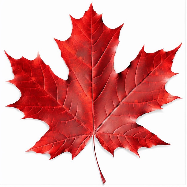 Une feuille rouge avec le mot maple dessus