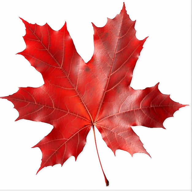 Une feuille rouge avec le mot maple dessus