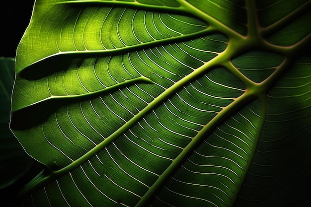 Une feuille verte avec le mot banane dessus