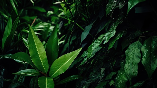 Une feuille verte sur une plante