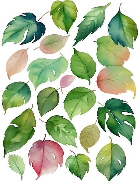 Les feuilles d'aquarelle