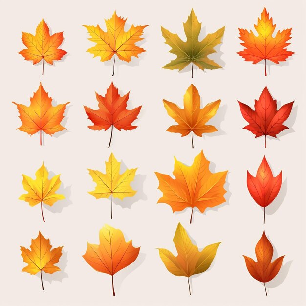 Des feuilles d'automne 3D papier peint HD 8K Image photographique en stock