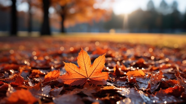 feuilles d'automne à l'arrière-plan collage conceptuel de l'automne