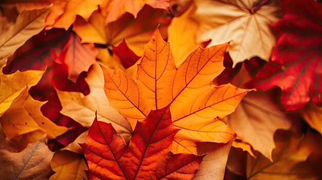 Les feuilles d'automne en arrière-plan