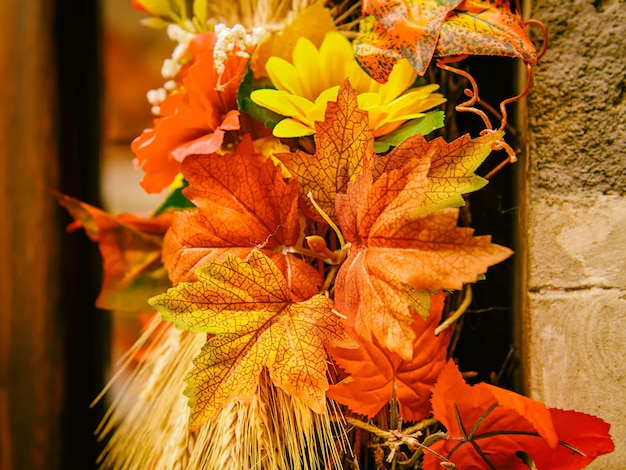 Feuilles d'automne artificielles