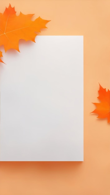 Feuilles d'automne de couleur pastel flottant des citations sur fond d'image HD générée par AI