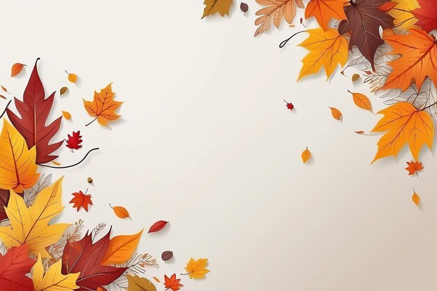 feuilles d'automne créatives arrière-plan ou bannière