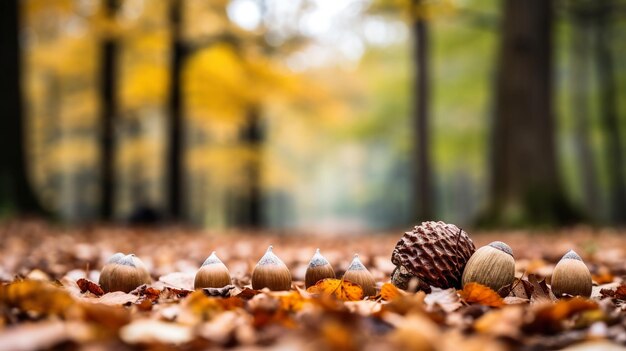 Les feuilles d'automne dans la forêt