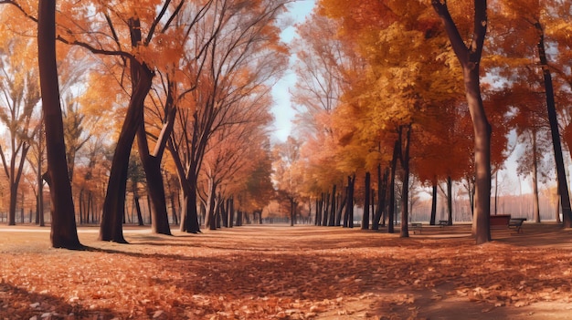 feuilles d'automne dans un parc vidéos de stock d'automne séquences libres de droits