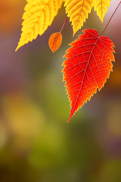 Feuilles d'automne fond profondeur de champ fond d'écran