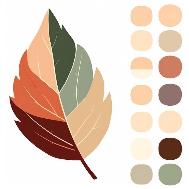 Photo feuilles d'automne isolées sur fond blanc illustration vectorielle