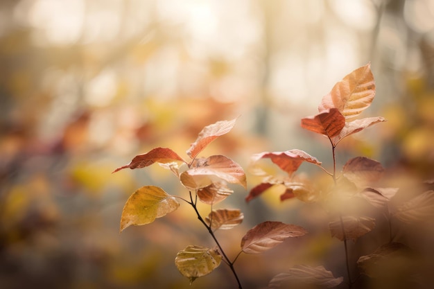 Feuilles d'automne parc Feuillage de saison Générer Ai