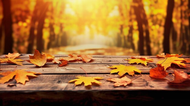 les feuilles d'automne sont debout sur le sol