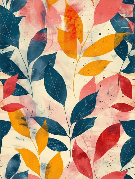 Les feuilles d'automne vintage illustrent l'art