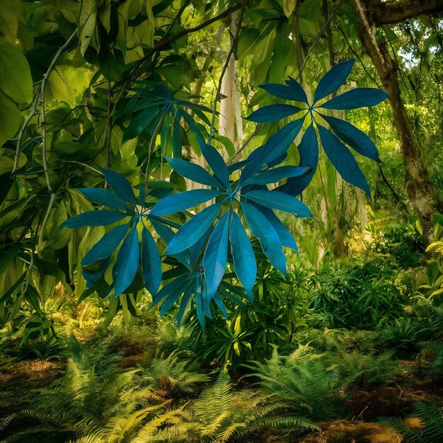 Les feuilles bleues