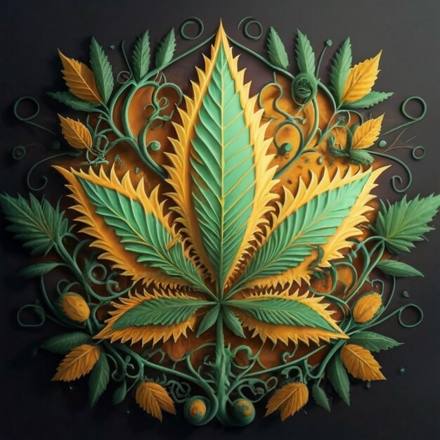 des feuilles de Cannabis sativa