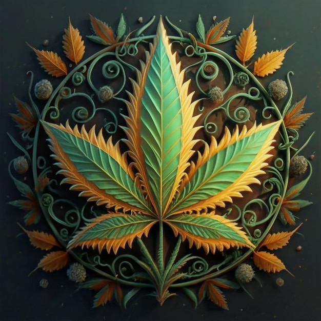 des feuilles de Cannabis sativa